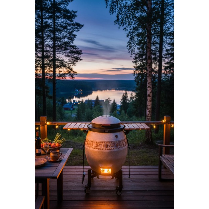 Тандыр Сармат утепленный с откидной крышкой и термометром